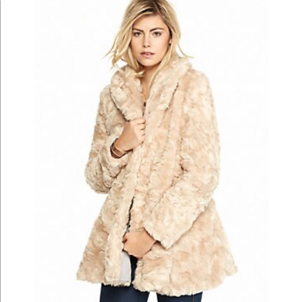 Free People Swingy Vegan Fur Jacket Coat - Picture 2 of 8